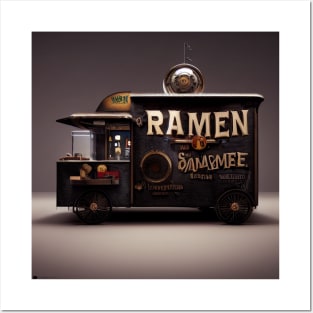 Steampunk Tokyo Ramen Food Truck Posters and Art